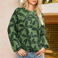 thumbnail image 4 of Womens Casual Graphic Print Sweatshirt Crew Neck Long Sleeve Sweatshirts Soft Lightweight Pullover Tops, 4 of 7