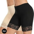 thumbnail image 2 of fatyb Women's Cotton Boyshorts Under Dress High Waisted Seamless Lace Shorts Underwear 2 Pack, 2 of 3