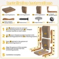 thumbnail image 4 of Happy & Polly 2-Pack Cat Scratch Pad, L-Shape Cardboard Scratcher with Ball, Durable Vertical Scratching Board for Indoor Cats, 4 of 9