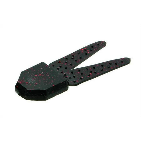 Zoom Fishing Lures 028001-SP Big Salty Chunk Trailer 3 1/4 Inch 5 Per Pack Black And Red