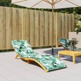 thumbnail image 1 of vidaXL Sun Lounger Cushion Leaf Pattern Oxford Fabric, 1 of 7