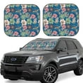 thumbnail image 2 of Picia Colorful Flowers 2 Piece Car Windshield Sun Shade Foldable | Foldable Sun Shield for Front Window Blocks UV Rays and Keeps Your Vehicle Cool-Medium, 2 of 7