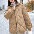 thumbnail image 4 of Christmas Clearance! ZVNAΖH Womens Quilted Jacket Zip Up Padded Coat Casual Puffer Jacket Stand Collar Jacket Winter Warm Coats with Pockets, 4 of 4