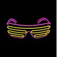 thumbnail image 1 of Lunettes de Soleil LED Clignotantes Shutter EL Wire Neon Rave Costumes Lumineux pour 80s, EDM, Fête, 1 of 4