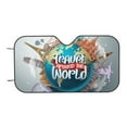thumbnail image 7 of Fotbe Travel Around The World Car Windshield Sunshade | Sun Visor Protector Front Window Shade, Keeps Out UV Rays, Keeps Your Vehicle Cool-Small, 7 of 7