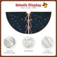 thumbnail image 5 of Halloween Christmas Tree Skirt - Night sky blue nebula stars 36 Inches Christmas Tree Skirt for Halloween Holiday Indoor Home Christmas Tree Decorations with Three Ribbons, 5 of 7