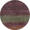 thumbnail image 1 of Ahgly Company Indoor Round Contemporary Brown Abstract Area Rugs, 3' Round, 1 of 6