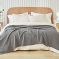 thumbnail image 5 of EMME Cotton Blanket Queen Size for Bed Soft Large Muslin Bed Blankets 90"x90" Lightweight Breathable Blanket All Season Gauze Blanket, Grey, 5 of 6
