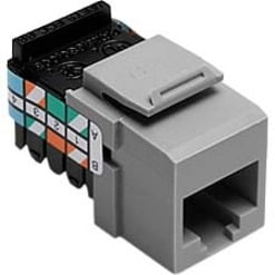 Leviton 41108-RG3 Category 3 QuickPort Snap-In Connector - Gray