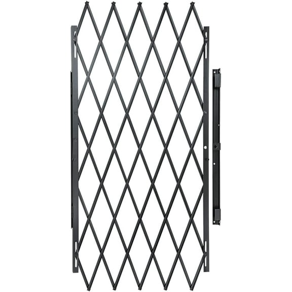 Grisham Single Folding Door Gate 48" W79H, Allowing Unobstructed Air Circulation, Adding Security for The Basement, Garage, Storefront