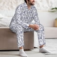 thumbnail image 5 of Salouo World Travel2 Print Button-Front Long Sleeve Pajama Set for Men, Soft 2Pjs Men's Long Sleeve Sleepwear -X-Large, 5 of 7
