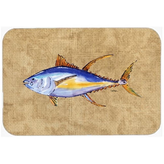 15 X 12 In. Tuna Fish Glass Cutting Board Large Size