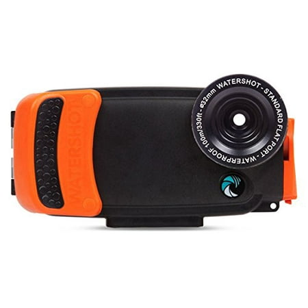 Watershot PRO Underwater Smart Phone Underwater Smart Phone Camera Housing for iPhone 6/6s (Black/Garibaldi) (flat lens