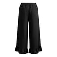 thumbnail image 5 of Breezora High Waisted Straight Leg Linen Pants for Women Barrel Style Wide Leg Casual Trousers Lightweight Summer Pull On Bottoms with Back Pockets, 5 of 5