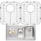 thumbnail image 2 of Grusce - 2 rejillas y protectores para fregadero de cocina, de acero inoxidable, para fregadero de 34,5 x 30 cm, para fregadero individual., 2 of 8