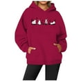 thumbnail image 3 of Black Cat Ghost Halloween Hoodies for Women 2025 Cute Cat Ghost Graphic Hoodie Sweatshirt Pullover Tops, 3 of 4