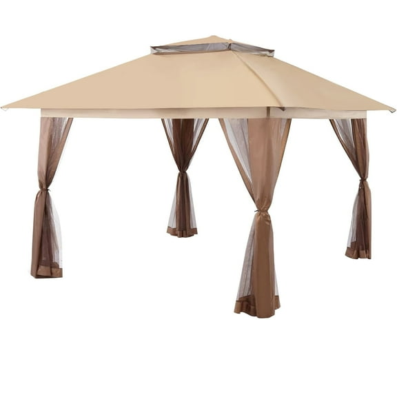 Garden Winds Custom Fit Replacement Canopy Top Cover Compatible with The Crown Shades 13' X 13' Pop Up Gazebo - Upgraded Performance RIPLOCK 350 Fabric…