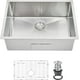 thumbnail image 1 of Fregadero de Cocina Undermount Negro de 32", Acero Inoxidable 16 Gauge, Cuenca Profunda con Accesorios Deslizantes para RV y Cocina, 1 of 8