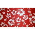thumbnail image 3 of 2mm Hawaiian Floral Neoprene Fabric, Scuba Wetsuit Material, Fabric For Sewing, Thin Foam Rubber Sheet (Red & White Hawaiian, 1' x 4'), 3 of 3