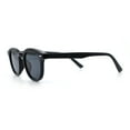 thumbnail image 6 of Micro Snug Round Hipster Horn Rim Nostalgic Retro Plastic Sunglasses All Black, 6 of 7
