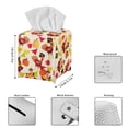 thumbnail image 3 of FUIALDOLG Cute Tissue Box Cover Square Waterproof PU Leather Car Tissue Holder Tissues Boxes Organizer for Bathroom Vanity, Night Stands, Office, Home, Kitchen (Cool Turkey), 3 of 7