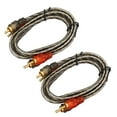 thumbnail image 1 of TAPDRA RCA Audio Cable 2 Pack 4ft For Car Amplifier Home Theatre Subwoofer Copper Core Double Shielded, 1 of 4