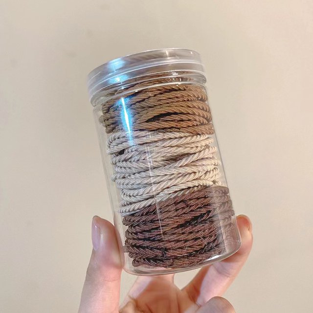 Barril 100 banda para el cabello básica sin costuras hilo antideslizante cuerda para el cabello cola de caballo alta cuerda para el cabello que no daña la banda de goma para el cabello