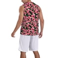 thumbnail image 2 of Naloa Trendy Floral Basketball Jersey Reversible Men's Mesh Athletic Sports Shirts Training Practice S-4XLLarge, 2 of 6