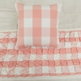 thumbnail image 5 of King / Queen / Twin Peach Pink Decorative Twin 53"x18" Bed Runner WITH Pillow Cover, Textured & Buffalo Checks Bed Scarf on Cotton fabric - Buffalo Plaid Peach, 5 of 5