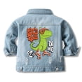 thumbnail image 1 of Chaqueta vaquera Cromoncent para niños y niñas, dinosaurio azul 2-3T, 1 of 7