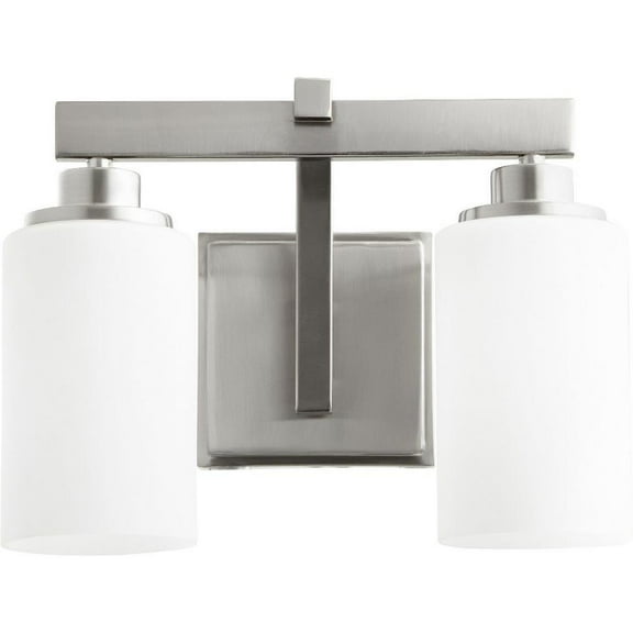 Sunny Gate 2 Light Bathroom Light in Transitional Style 13.25 inches Wide By 9.5 inches High-Satin Nickel Finish Bailey Street Home 183-Bel-2534621