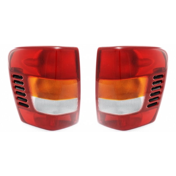 For Jeep Grand Cherokee Tail Light Assembly 1999 2000 2001 Driver and Passenger Side Pair For CH2800138 | 55155139AC