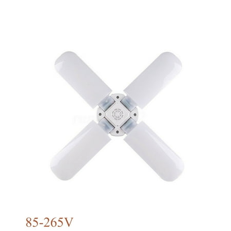 

20000 LM Foldable LED Light Adjustable Deformable Garage Shop Ceiling Mounted Plastic Lamp 5 Vane 45W 165-265V