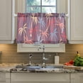 thumbnail image 5 of Coolnut Palm Tree Kitchen Curtains 2 Panels, UV Protected Tier Curtains Half Window Curtains Kitchen Tiers for Guest Room Bathroom Sink Laundry Room Basement,24 x 27 Inch, 5 of 6