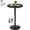 Black/Black, variant on Homall 1 Piece Bar Table Height Adjustable Bistro Pub Table Cocktail Round Table with Metal Base, Black/Black