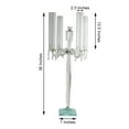 thumbnail image 2 of Efavormart 35.5" Tall Handcrafted 4 Arm Crystal Glass Tabletop Candelabra Baroque Taper Votive Candle Holder Centerpieces - PREMIUM, 2 of 11