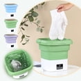 thumbnail image 1 of Fiudx Lavadora Portátil, Diseño Compacto y Plegable, Función de Deshidratación, Ligera y Compacta, Ideal para Viajes, Dormitorios, Apartamentos y Ropa de Bebé. Capacidad de 9 L, Verde, Morado y Azul,, 1 of 7