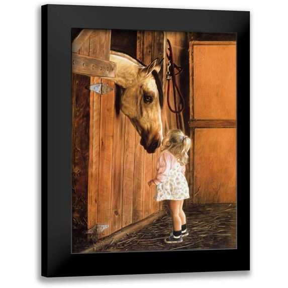 Harrison, Lesley 14x18 Black Modern Framed Museum Art Print Titled - Little Visitor