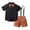 B, variant on Children's Boys Summer Suit Short Sleeved Colorful Shirt Bow Tie Shorts Performance Suit Bow Tie Outfits for Boys