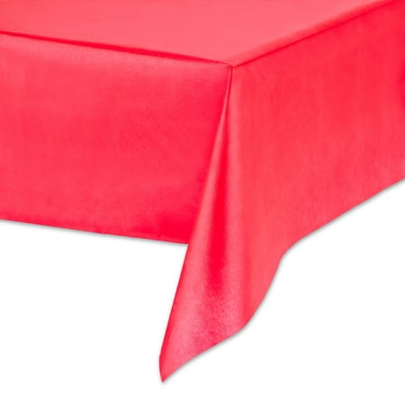 Rectangular 54" x 108" Red Plastic Table Covers, 3 Count, by Way To Celebrate