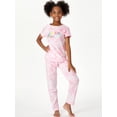 thumbnail image 3 of Beezizac Cotton Tie Dye Cousin Crew Pajamas for Girls Short Sleeve & Pants PJ Set Size 18, 3 of 7