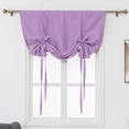 thumbnail image 2 of Nvzi Blackout Tie Up Curtain Thermal Insulated Window Adjustable Balloon Curtain Shade for Small Window Rod Pocket (46" x 63", Purple), 2 of 5