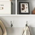 thumbnail image 5 of Gzxs 38.58" Contemporary Wall Mounted Coat Rack with 3 Compartments and 4 Hooks, Ideal for Hallway or Entryway Storage Solution, White, 5 of 9