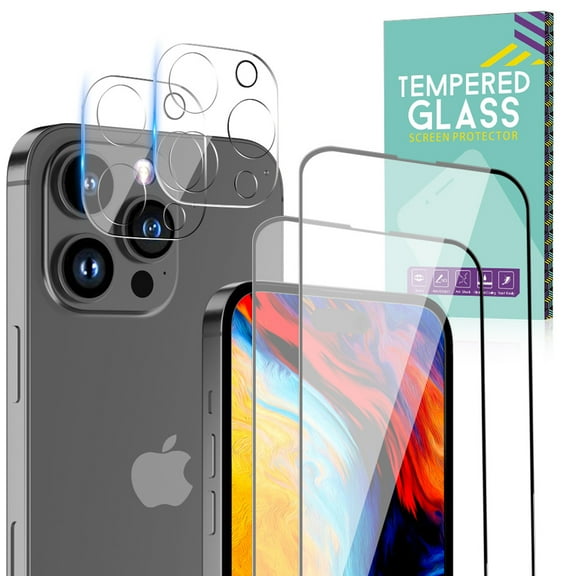 Aggxpf 2 2 Pack for iPhone 15 Pro Screen Protector & Camera Protector Tempered Glass, Bubble Free 9H Hardness Screen Protector