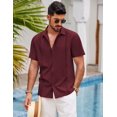 thumbnail image 3 of COOFANDY Men's Casual Cotton Beach Button Down Dress Shirt Summer Linen T-Shirt, 3 of 6