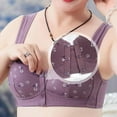 thumbnail image 6 of JGNGSHN Womens Front Closure Bras No Underwire Comfort Senior Wireless Snap Closing Bra, 6 of 7