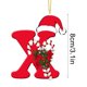 thumbnail image 3 of Colgante de árbol de Navidad de acrílico 2D con letras | Juego de 26 adornos con iniciales del alfabeto para decoración navideña, 3 of 6