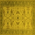 thumbnail image 1 of Ahgly Company Machine Washable Indoor Square Oriental Yellow Traditional Area Rugs, 8' Square, 1 of 4