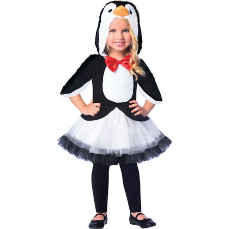 Suit Yourself Chill Out Penguin Costume for Girls, Features a Hooded Bodice with Bow Tie and a Tutu