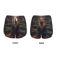 thumbnail image 3 of Pofeuu Garden Meditating Weasel Print Women's Athletic Shorts Running Workout Shorts Tummy Control Quick Dry Gym Shorts with Pockets Double layer sports shorts-Small, 3 of 7